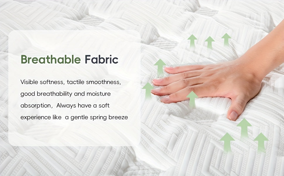 12-Inch Hybrid Mattress in a Box – Twin, Full, Queen, King – Memory Foam & Individually Pocketed Springs for Motion Isolation