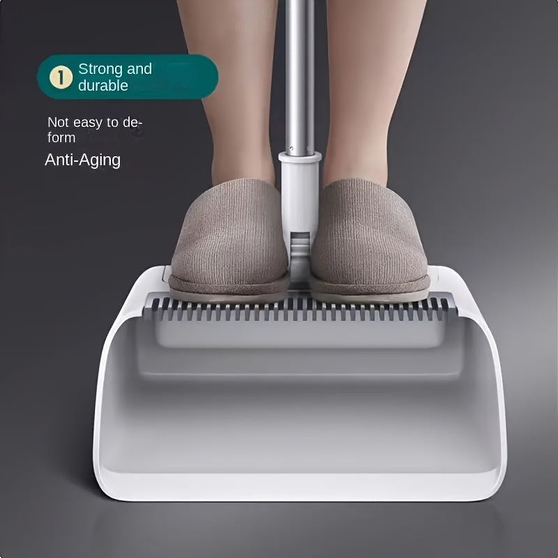 3-in-1 Foldable Broom & Dustpan Combo Set with Floor Brush – Space-Saving Cleaning System for Home, Office, Kitchen, Bathroom, Hard Floors – Ideal for Apartments & Dorms