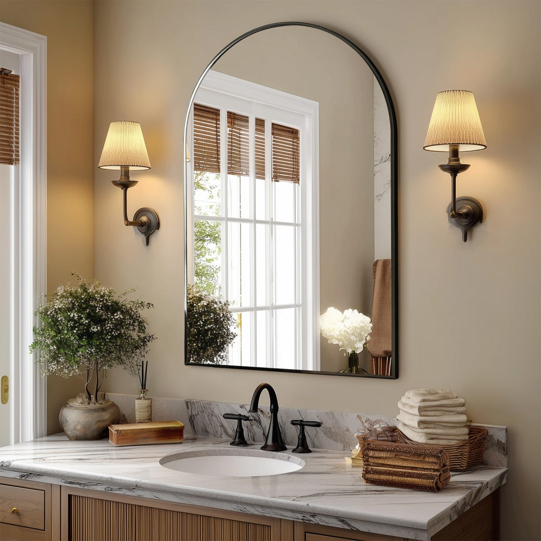 Bathroom Wall Mirror, Metal Frame Vanity Mirror For Bedroom, Entryway, Living Room