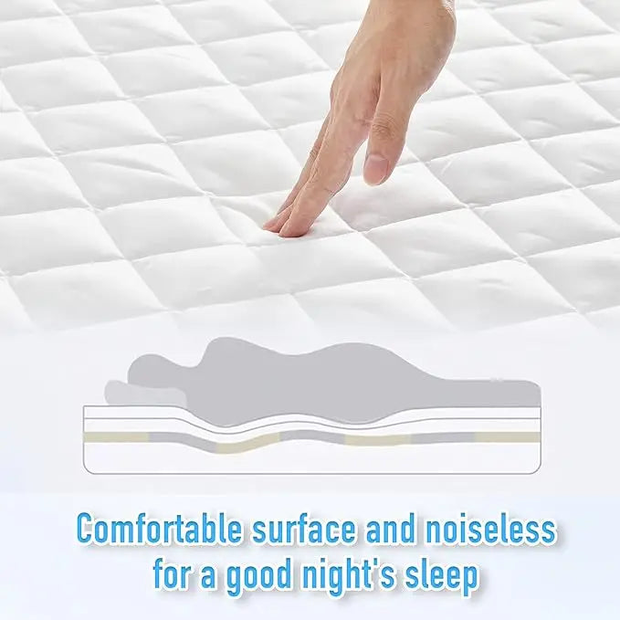Luxury Waterproof Bamboo Mattress Protector – Antibacterial, Breathable & Hypoallergenic Bed Cover